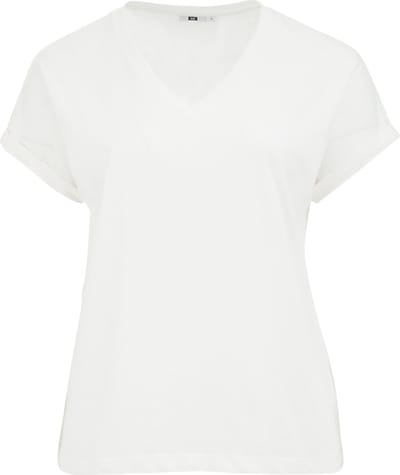 WE Fashion Dames T-shirt met V-hals - Curve