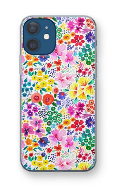 Case Company® - Hoesje geschikt voor iPhone 12 mini hoesje - Little Flowers - Soft Cover Telefoonhoesje - Bescherming aan alle Kanten en Schermrand