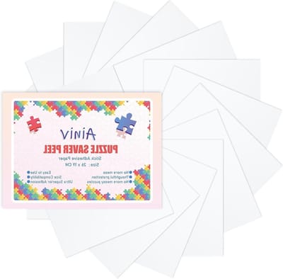 Grote Zelfklevende Puzzelopslagbladen, Transparante Lijmplaten voor 1000 Stukjes, Ideaal voor het Bewaren van Puzzels en Creatieve Projecten