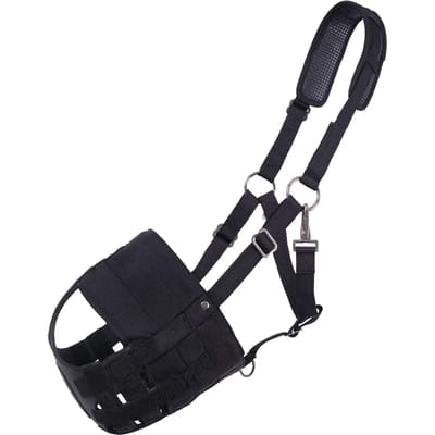QHP - Graasmasker met Neusgaten - Zwart - Shet