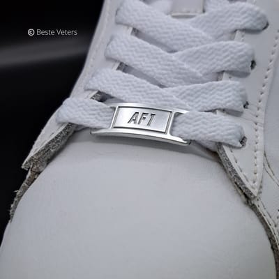 Beste Veters - Schoenaccessoires - Airforce gesp - Veter gesp - Air force - af1 gesp - Mat zilver - AF1 mat zilver Kerst-AF1