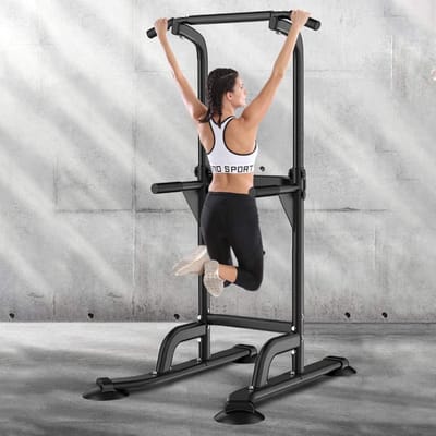 Verstelbare Pull-Up Bar Power Tower - Fitness Station voor Thuisgym