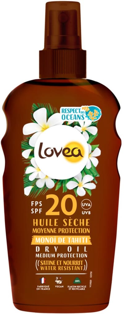 Lovea Sun Dry Oil Spray Zonnebrand SPF 20 - 3 x 150 ml - Voordeelverpakking