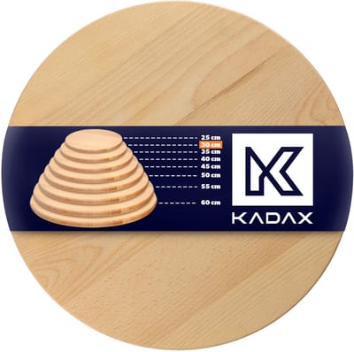 KADAX Draaibare serveerschaal, draaiplateau van natuurlijk hout, antibacteriële draaiplaat, bladvriendelijke serveerbord, snackbord voor het serveren (ø 30 cm)
