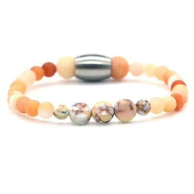 IbizaMen KIDS- jongens - armband - edelsteen - aventurien - oranje - 6mm