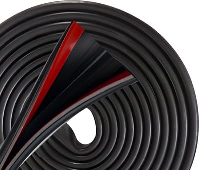 randafwerking - Zelfklevende rubberen afdichtstrip, U-vormige ringstrip voor deurrandbescherming, raamafdichting, metalen platen, glaspanelen, kunststof afwerkingen en meubels (3M)