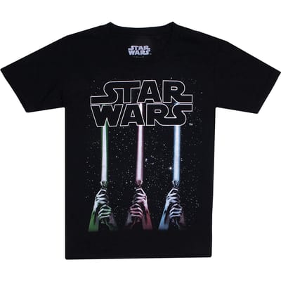Star Wars Jongens Lightsaber T-shirt (Zwart)