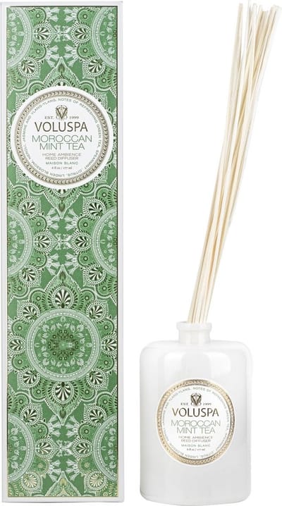 Voluspa Geurstokjes Maison Blanc Moroccan Mint Tea Home Ambiance Diffuser 177ml