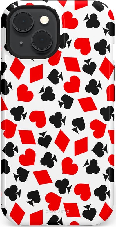 Casetastic Hoesje Geschikt voor Apple iPhone 15 Magsafe - Stijlvolle Beschermende Duo-layer Case - Harten spel