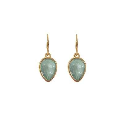 Agave oorhangers - Swarovski - Bliss Label - goud