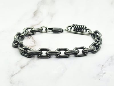 Mei's - Muse Dynamic Link - armband heren - RVS grijs - polsmaat 17 cm