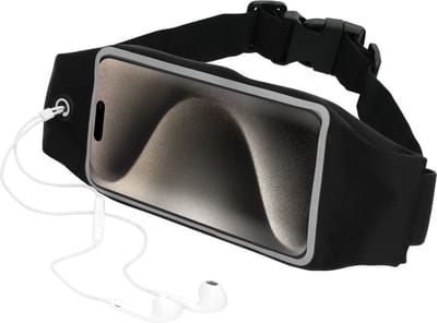 Mobiparts Comfort Fit Sport Belt geschikt voor Apple iPhone 15 Pro - Zwart