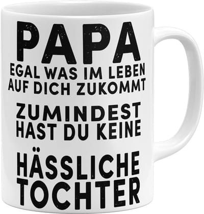 Koffiemok - Beker Spreuk - Dagelijks Gebruik - Aan Beide Zijden Bedrukt - 325 ml - Wit
