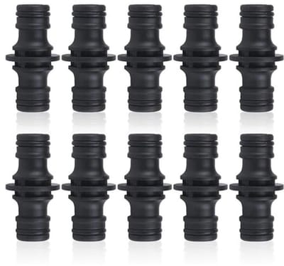 Tuinslangverbindingen 1/2 inch - 10 Stuks Zwart