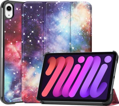 Hoesje - Geschikt voor Apple iPad Mini 6 (2021) - 8.3 inch - 6e Generatie - Dun & Stevig - Hardcover Book Case - Trifold Bookcase Hoes - Hard Cover - Tablethoes - Galaxy