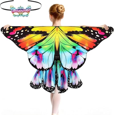 Vleermuis Kostuum voor Kinderen, 3-delig Set met Vleugels, Ogen en Rok, Perfect voor Carnaval, Cosplay en Halloween Feestjes
