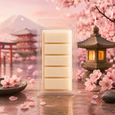 Waxmelts Sakura- Snapbar - 55 gram - Sojawas - Handmade - Dierproefvrij - Vegan - Huisparfum - Voor in geurbrander - Waxbrander - Geur in huis - Wax melt - Geurkaars - Parfum