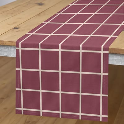 ABAKUHAUS Tafelloper – Gitterontwerp, 40x180 cm – Mauve Taupe Champagne