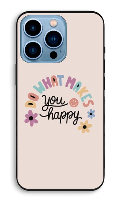 Case Company® - Hoesje geschikt voor iPhone 13 Pro hoesje - Happy days - Biologisch Afbreekbaar Telefoonhoesje - Bescherming alle Kanten en Schermrand