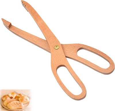 Houten Serveertangen en Broodclips voor Keuken, Camping en Buffet - Ideaal voor Salades, Desserts en Grillgerechten