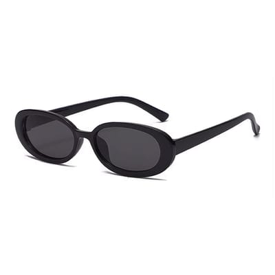 Trendy Oval Zonnebril - Zwart | Kunststof | Fashion Favorite