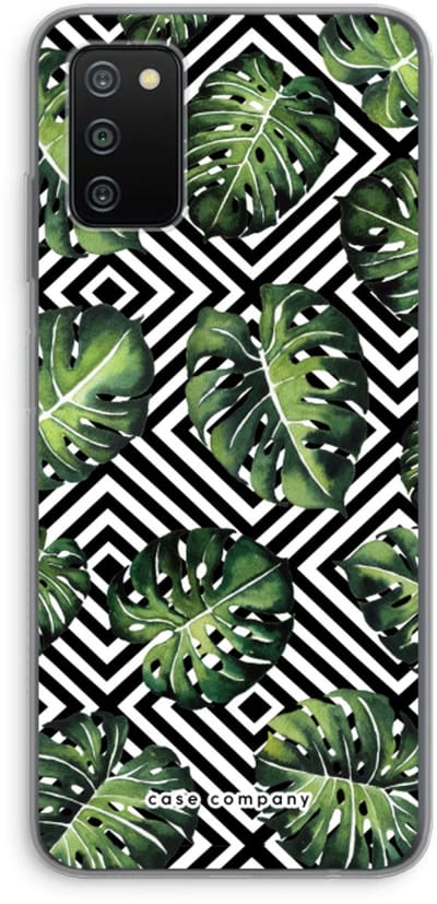 Case Company® - Hoesje geschikt voor Samsung Galaxy A03S hoesje - Geometrische jungle - Soft Cover Telefoonhoesje - Bescherming aan alle Kanten en Schermrand