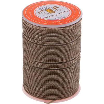 Fil de cordon en Polyester ciré pour couture du cuir, couture à la main, artisanat gris foncé 0.65mm café