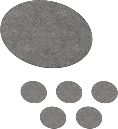 Onderzetters voor glazen - Rond - Beton - Textuur - Patronen - 10x10 cm - Glasonderzetters - 6 stuks