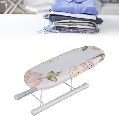 Compact Strijkplank voor Thuis en Reizen, Ideaal voor Mouwen, Kragen en Pantalonopeningen met Afneembare Wasbare Stofbedekking en Stevige Ondersteuning