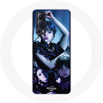Hoesje - MANIACASE - Vivo Y72 - Flexibel - Woensdag Addams - Wit