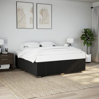 vidaXL - Bedframe - zonder - matras - stof - zwart - 200x200 - cm
