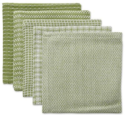 Vaatdoek Set Assortiment Katoen in Antiek Groen - 12x12