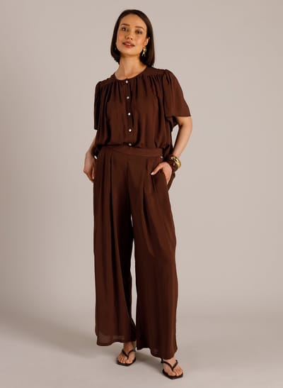 YEST Magdalena Bottoms - Coffee Brown - maat 42