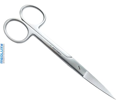 MEDLUXY® - Verbandschaar - Scherpe punt (scherp/scherp) - 15 cm - Professionele Kwaliteit - Rechtshandig (Verpleegkundige Schaar, Chirurgische Schaar, EHBO, Verpleegkunde)