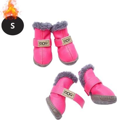 Bovista Hondenschoenen Pootbeschermer - Hondenschoenen - 4 Stuks - Hondenschoentjes - Pootbescherming Hond - Waterbestendig - Antislip - Roze - S