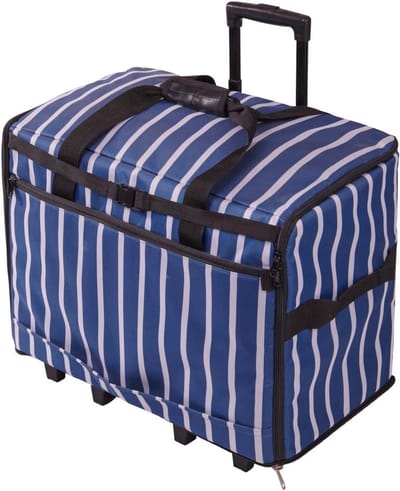 Naaimachine Trolley - Opbergtas - Naaiwerk Vervoeren - Verstevigde Wanden - 63 cm - Navy Blauw