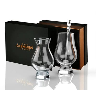 Whisky Combinatieset van 1 Whiskyglas met een kleine Waterkaraf en Pipette - Glencairn Crystal Scotland