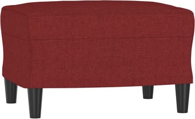 vidaXL - Voetenbank - 60x50x41 - cm - stof - wijnrood