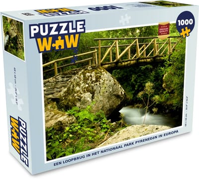 Puzzel Een loopbrug in het Nationaal Park Pyreneeën in Europa - Legpuzzel - Puzzel 1000 stukjes volwassenen