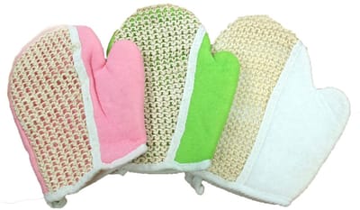 Ancient Wisdom - Huishoudhandschoen - Exfoliërende jute handschoenen multicolor one size - schoonmaken - poetsen - afwassen - keuken - huishoudelijk - reinigen