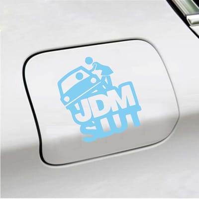 Bumpersticker - JDM Slut - 14 X 13 - Licht Blauw