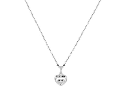 YO&No - Ketting - Zilver - Anker - Hart - 1,1 mm - 36 + 4 cm - Kinderen - Gerhodineerd - Zilver 925