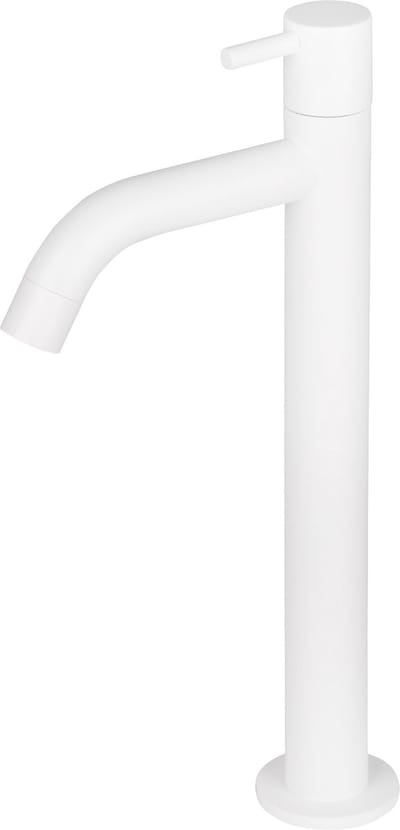 Differnz Wastafelkraan - Koudwaterkraan - Hoog - 28.5 x 11.5 cm - Mat wit