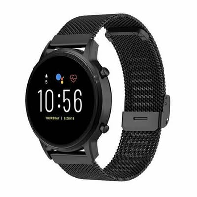 By Qubix - Milanese bandje met klemsluiting - Zwart - geschikt voor Huawei Watch 5 - 42mm
