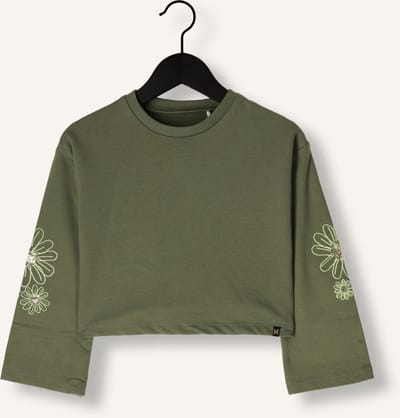 Koko Noko O56958 Truien & Vesten Meisjes - Sweater - Hoodie - Vest- Olijf - Maat 92