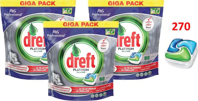 Dreft - Platinum - All in One - Vaatwastabletten - Regular - 270 stuks