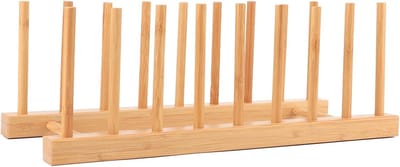Dailygoods- Afdruiprek Bamboe - Keukenopbergorganisator - Milieuvriendelijk - 13,6x5,1x4,7in - Gemakkelijk schoon te maken - Stevig en aantrekkelijk - Afwasrek