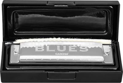 Cascha Blues Professionele Mondharmonica Voor Volwassenen In Toonsoort F Met Specter Polish doek
