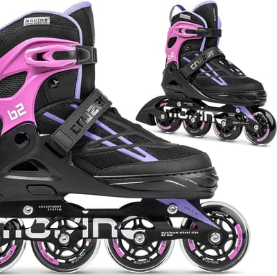 Verstelbare Inline Skates met Grote Wielen voor Dames en Heren