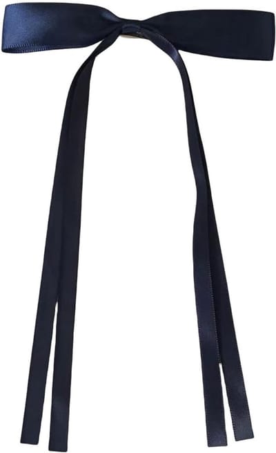 Elegante Haarstrikken voor Meisjes - 5 Stuks Lange Staart Haarclips en Haaraccessoires voor Mode en Hairstyling (Marineblauw)
